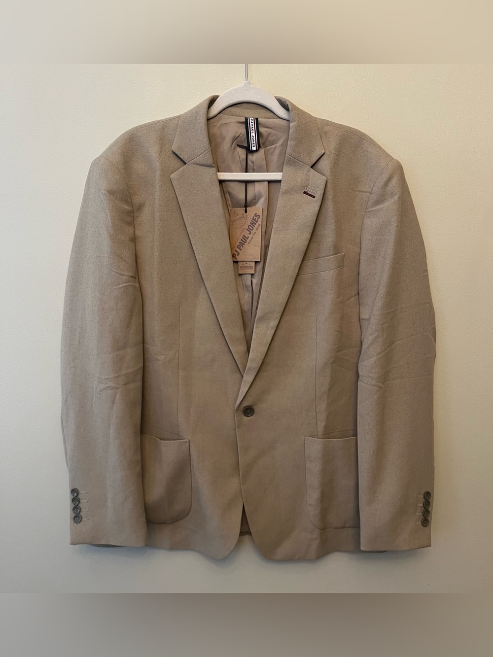 NWT PJ Paul Jones Khaki Blazer Men's Size XL Dark Academia Quiet Luxury
